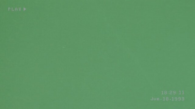 Vintage vhs tape recording screen overlay effect with static noise on white background