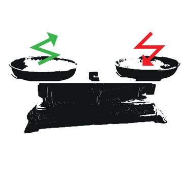 Pros cons in flat style. Green and Red flat icons. Concept for advantages disadvantages in business planning. Vector illustration.