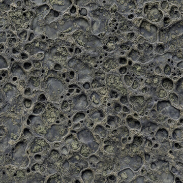 Seamless Alien Planet Terrain Texture 4K, Extraterrestrial Sci-Fi Ground Surface Background