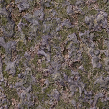 Seamless Alien Planet Terrain Texture 4K, Extraterrestrial Sci-Fi Ground Surface Background