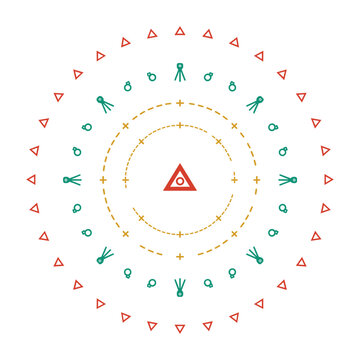 Seamless surveying triangulation pattern in a ring