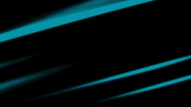 abstract blue light streaks animation on black background with glowing motion trails