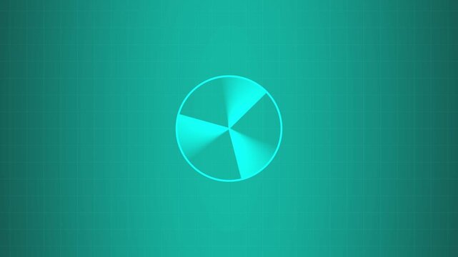 Loading spinner animation rotates within a matrix grid on dark space. System buffering data updates on active spinner. Interface consoles use loading spinner online.