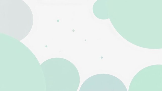 Pastel Circle Abstract Background with Mint Green Geometric Shapes and Soft Modern Pattern