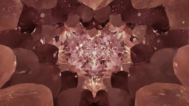 Abstract Pink Crystal Tunnel VJ Loop Background.