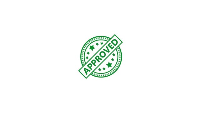 Approved stamp animation displays certified authorization marks on clean. Official quality compliance status confirms on approved stamp. Document clearance clears stamp.