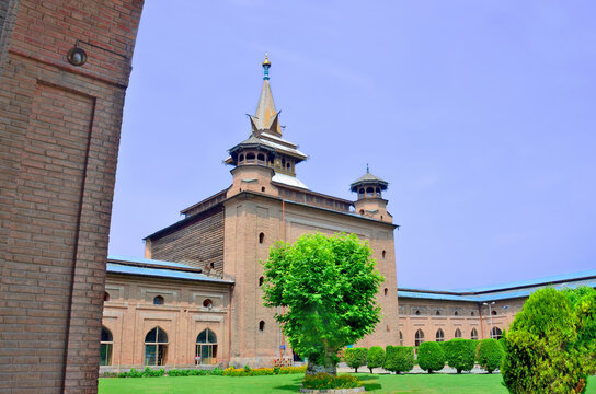 The Jamia Masjid of Srinagar in Kashmir, India