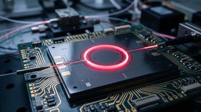 Advanced Photonic Integrated Circuit Featuring A Glowing Optical Ring Resonator Architecture