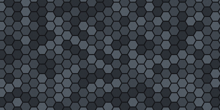 Dark grey honeycomb background with geometric hexagonal grid structure for modern digital web design layouts.