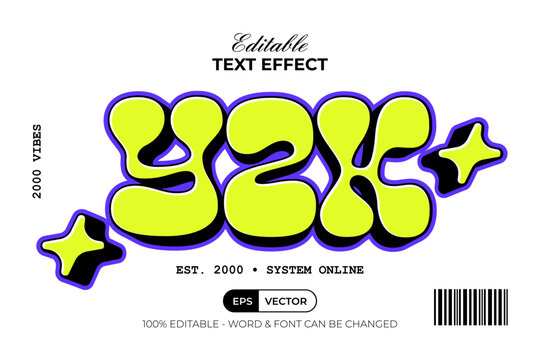 Y2K Editable Text Effect.