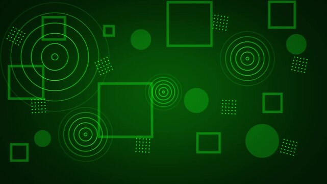 Geometric shapes animation displays abstract technological patterns on dark. Modern vector graphic design layers define geometric shapes. Visual depth shapes pattern.