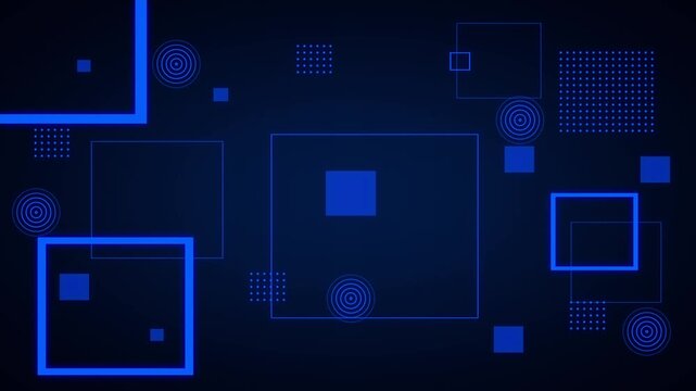 Concentric circles animation displays geometric shapes across dark space. Modern vector graphic design perspectives define circles. Abstract visuals fill active circles.