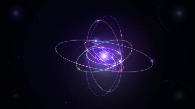 Vibrant energy loops surround a bright central core.