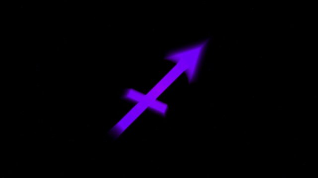 Moving Zodiac Symbol Transition Effect in Typography