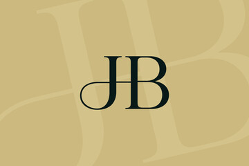 JB or BJ letter logo icon design. Classic style luxury initials monogram. © arbuzu