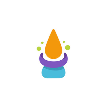 Abstract colorful drop logo
