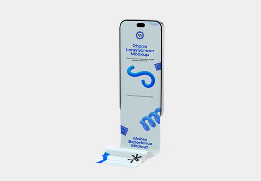 Long Scrolling Smartphone Screen Mockup