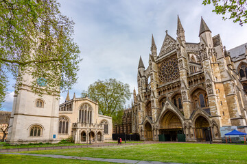 Obraz premium Westminster Abbey and St. Margaret's church in London, UK