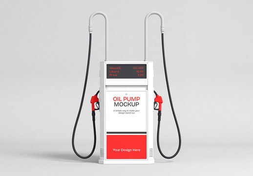 Fuel Pump Dispenser Mockup Front View