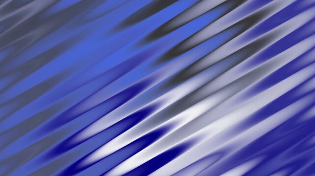 Abstract pattern of diagonal blue, white, and grey wavy stripes creating a dynamic and fluid visual effect.