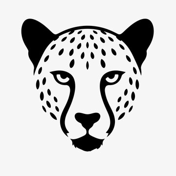 Cheetah head vector illustration mascot logo