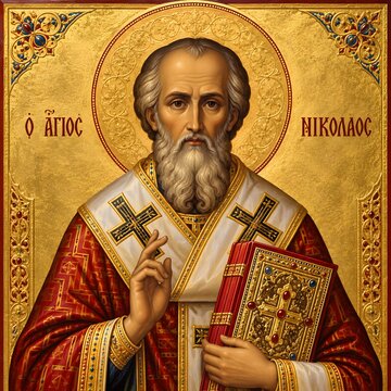 Saint Nicholas Traditional Byzantine Orthodox Christian Icon