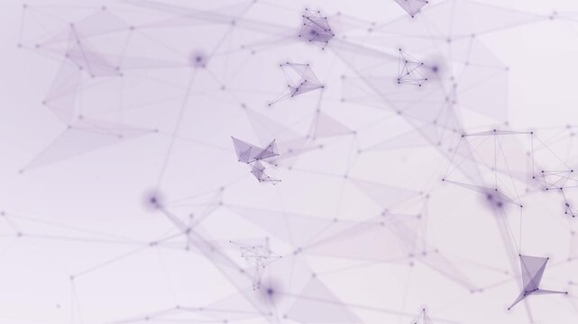 A pale lavender field carries airy connecting lines, soft nodes, and translucent angular fragments that create a clean, minimal visual for presentations, websites, and editorial layouts.