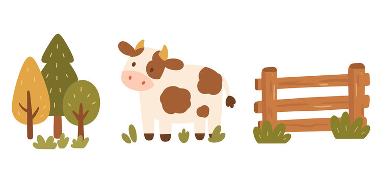vector illustration of a wooden fence