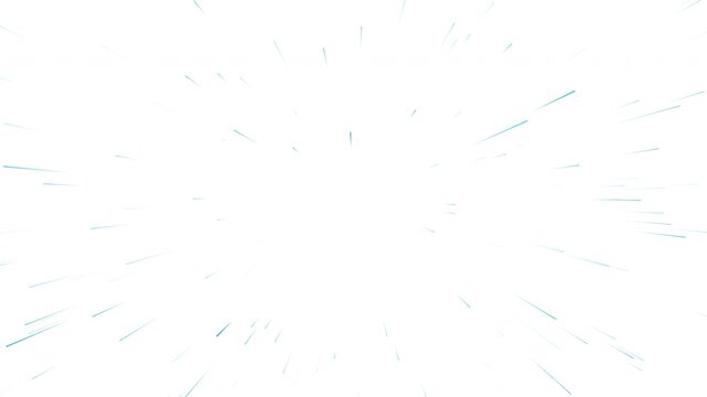 Warp speed effect animation with transparent background. Accelerated flight through stars featuring tapered comet-like tails and early fade-out before hitting the camera. Hyperspace jump in 4k loop.