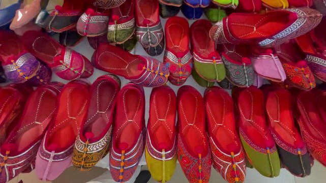 Colorful Traditional Handcrafted Khussa Footwear and Punjabi Mojari Collection