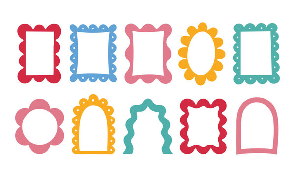 Playful Empty Frames and Colorful Border Designs.