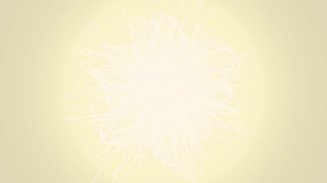 Abstract glowing energy explosion burst, light trails, radial pattern on yellow gradient background