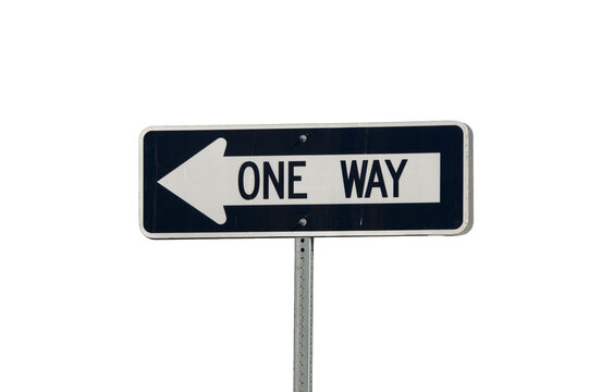 a one way sign Isolated on transparent background&nbsp;