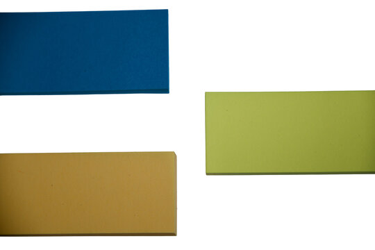 small colorful sticky notes Isolated on transparent background&nbsp;