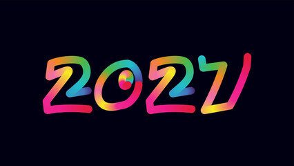 Colorful 2027 year number design with gradient effect © Siratgallery