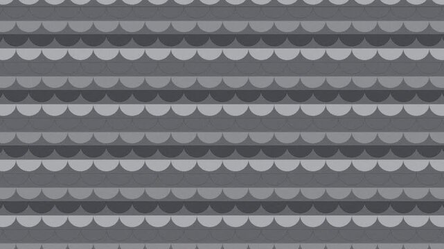 Seamless soft monochrome grey fish scale pattern background loop