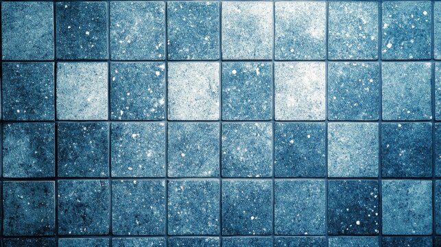 Abstract blue ceramic tile wall background texture pattern design close up of blue ceramic square tiles featuring speckled textured surface
