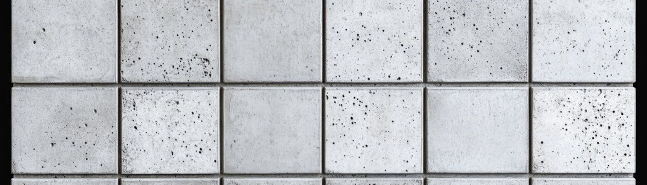 Seamless gray concrete tile wall texture surface background design pattern construction material close up high quality image
