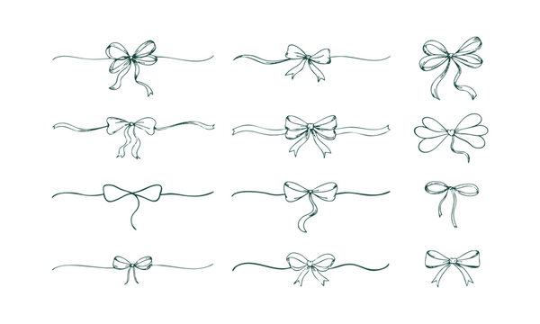 Minimal Ribbon Bows and Decorative Line Separators