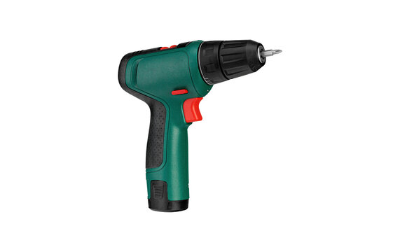 Modern ergonomic design of a power tool for fast and efficient installation work. The bright combination of green and red colors emphasizes functionality.