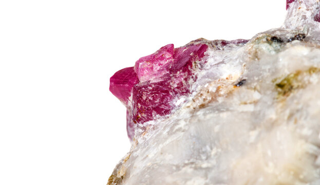 Natural ruby gemstone crystals showcase vibrant red corundum stones with raw mineral texture, perfect for luxury jewelry designs and precious gem collections.