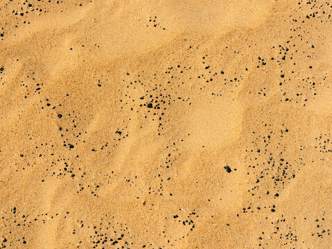 Detailed pattern of footprints and marks in sand