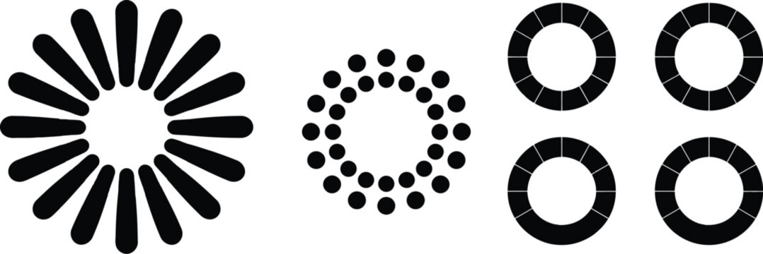 Loading icon graphic collection of rings and circles