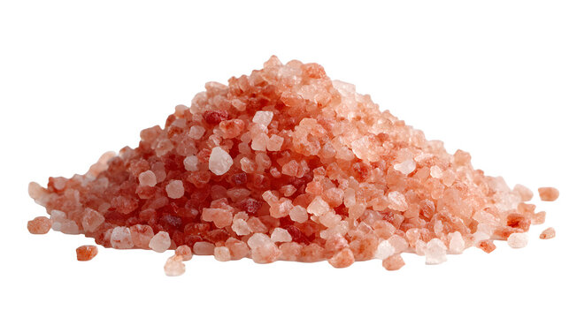 Pile of pink himalayan sea salt crystals