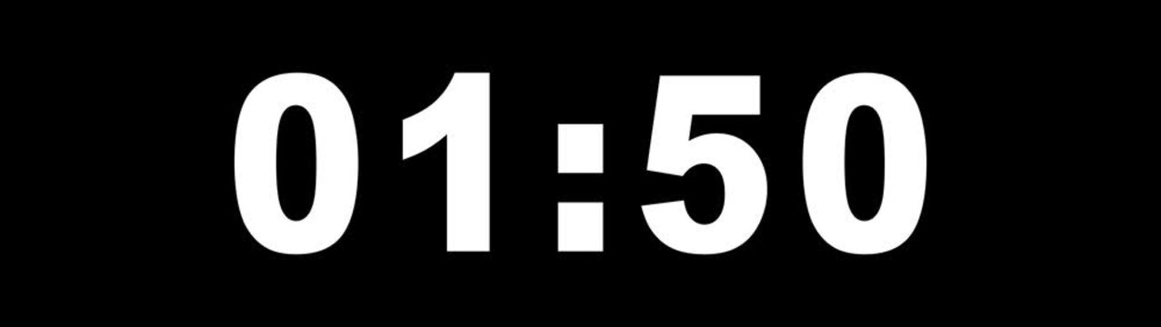 2 minute timer countdown animation, Two minutecountdown timer animation. Digital Countdown timer one minute animation from 120 to 0 seconds Countdown Timer Animation. 4k motion video. 