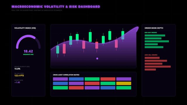 Macroeconomic Volatility and Financial Market Risk Dashboard Visualization with Candlestick Charts