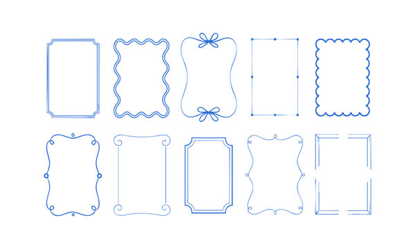 Minimal Decorative Frame and Border Line Collection