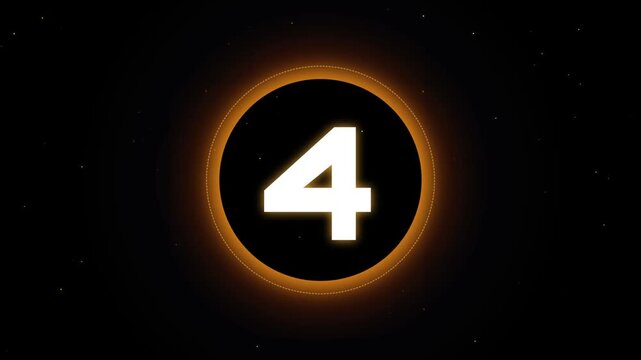 A cinematic countdown from 10 to 1 featuring glowing orange rings on a black background, culminating in the reveal of the year 2021 in a sleek, futuristic font.