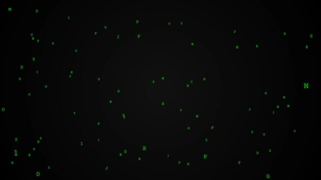 Digital Code Particles Motion Graphic Background