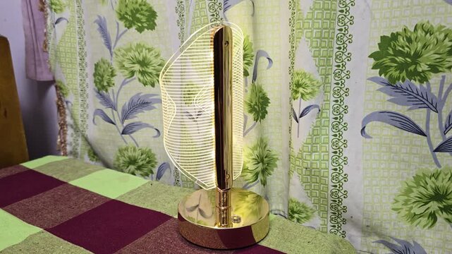 turn on beautiful lamp